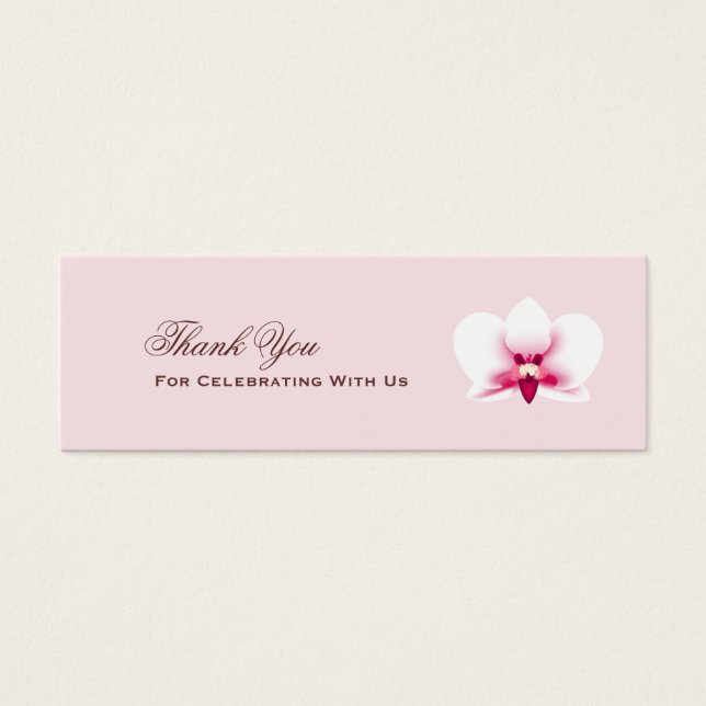 White Orchid Favour Tag (Front)