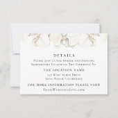 White Orchid Floral Wedding Details Invitation (Front)