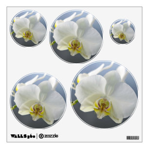 White Orchid Flower Wall Sticker