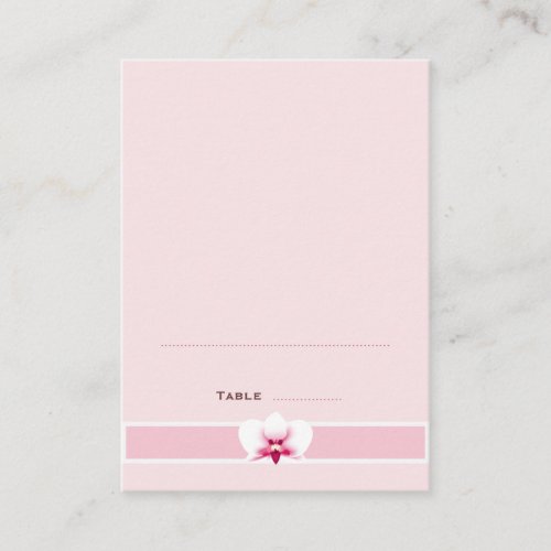 White Orchid Folded Place Cards Business Cards