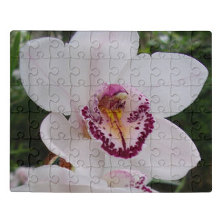 White Orchid I Beautiful Tropical Flower Jigsaw Puzzle