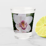 White Orchid I Beautiful Tropical Flower Shot Glass