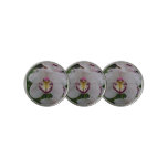 White Orchid II Elegant Floral Golf Ball Marker