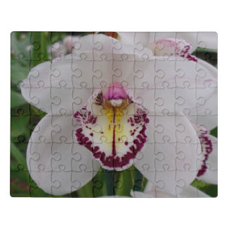White Orchid II Elegant Floral Jigsaw Puzzle