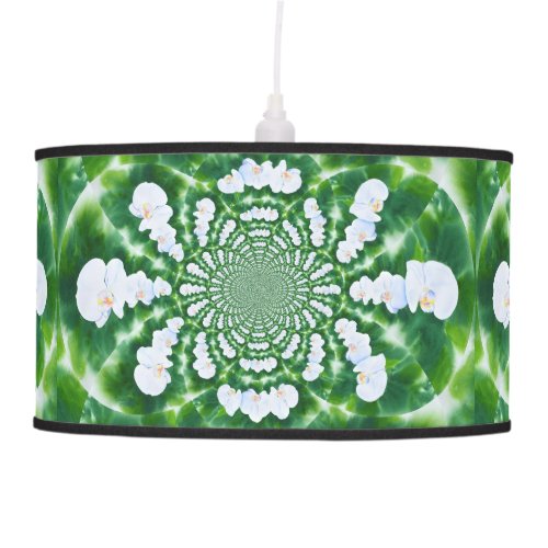 White Orchid Mandala Ceiling Lamp