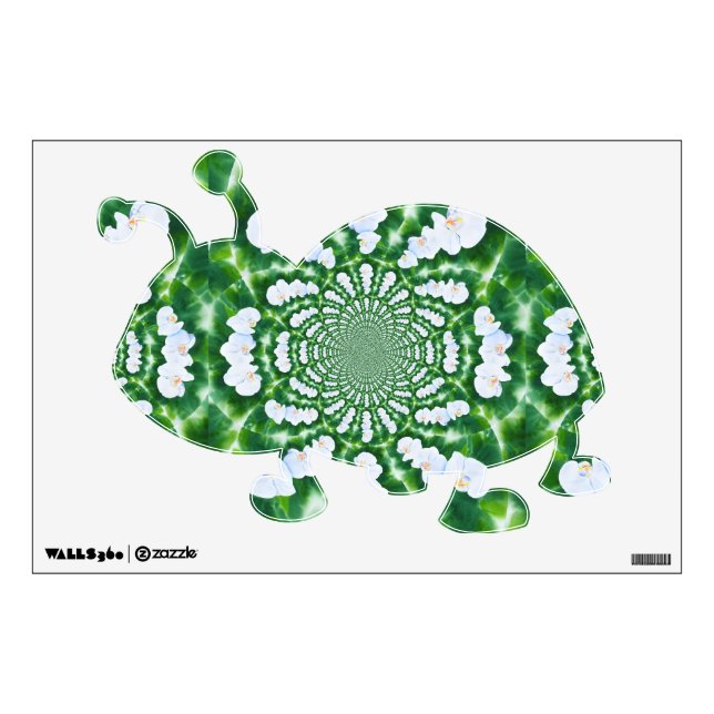 White Orchid Mandala Wall Decal (Front)