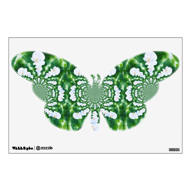 White Orchid Mandala Wall Decal (Front)