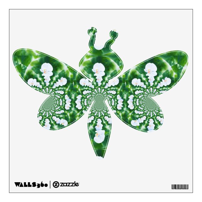 White Orchid Mandala Wall Decal (Front)