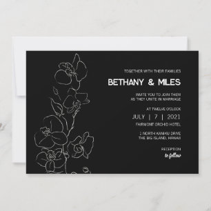 White Orchid • Modern Tropical Invitation