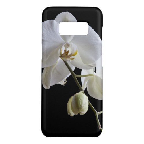 White Orchid on Black Case_Mate Samsung Galaxy S8 Case