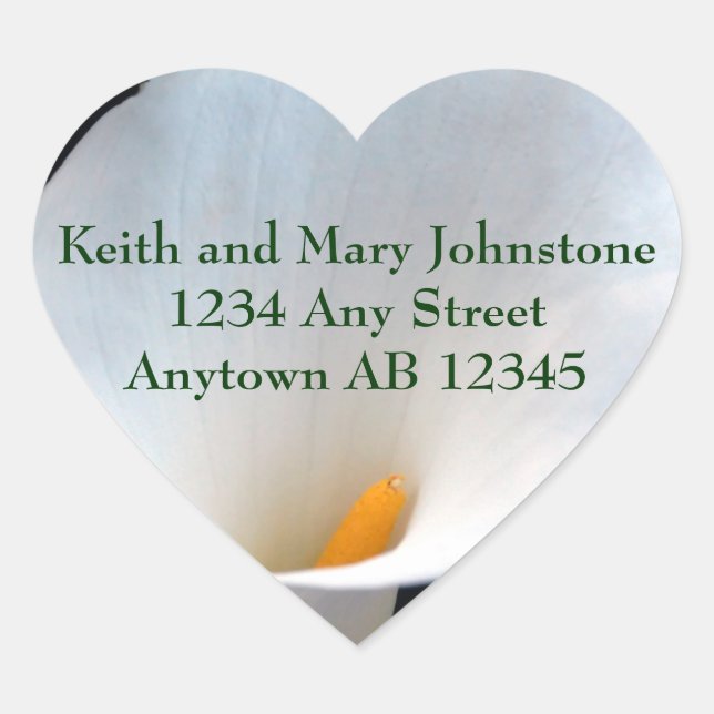 White Orchid Personal Wedding Return Address Label (Front)