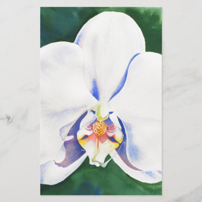 White Orchid Stationery (Front)