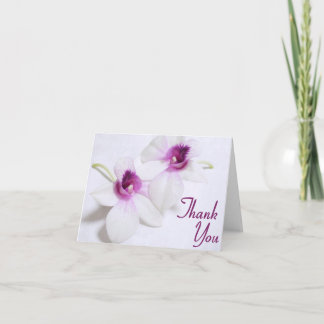 White Orchid Thank You Cards