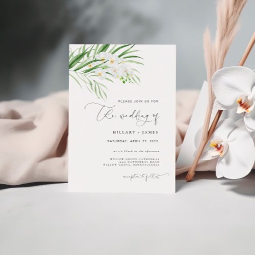 White Orchid  The wedding of invitation 