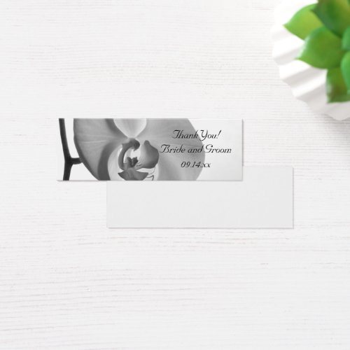White Orchid Wedding Favor Tags