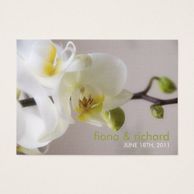 White Orchid • Wedding Favour Tag (Front)