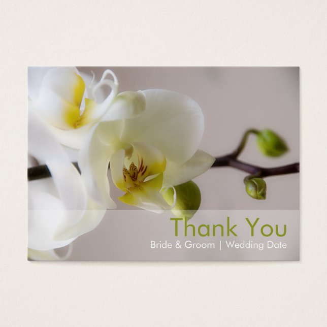 White Orchid • Wedding Favour Tag (Front)