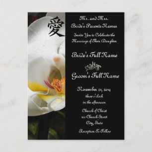 White Orchid Wedding Invitations and Favors