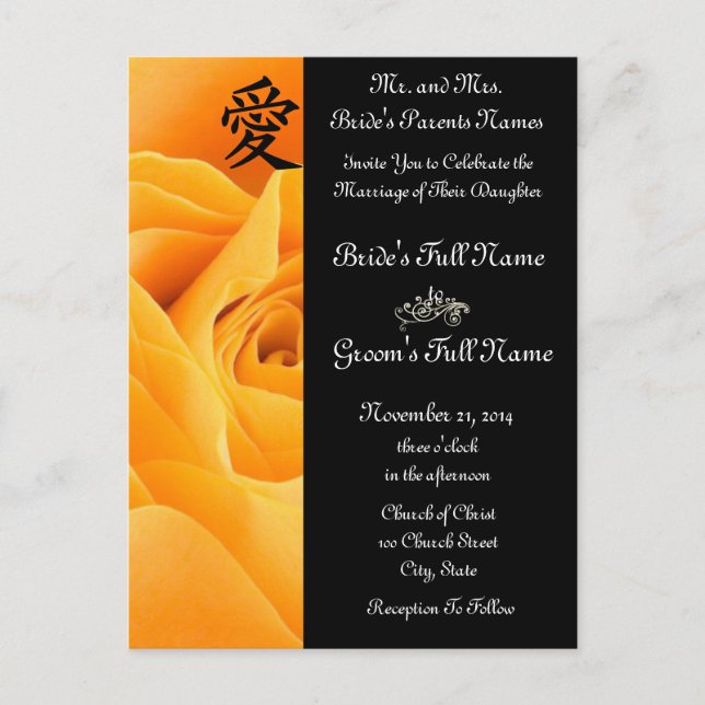 White Orchid Wedding Invitations and Favors (Front)