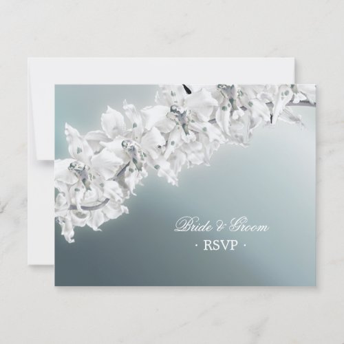 White Orchid _ Wedding RSVP card