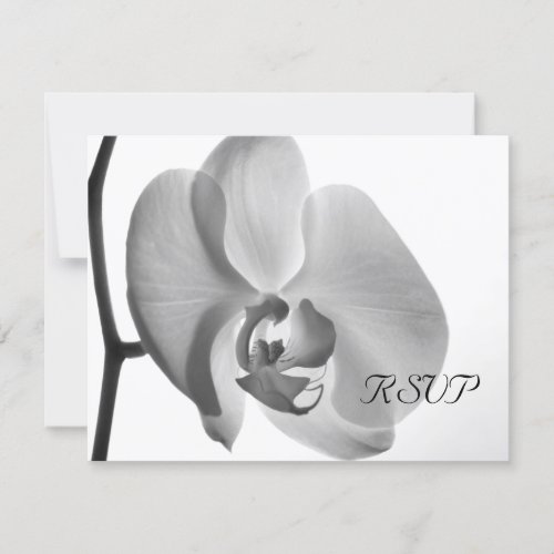 White Orchid Wedding RSVP Response Card