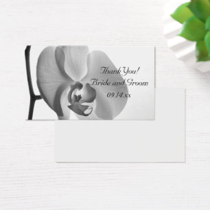 White Orchid Wedding Thank You Favor Tags