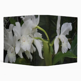 White Orchids 3 Ring Binder