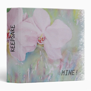 WHITE ORCHIDS 3 RING BINDER