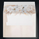 White Orchids and Pampas Grass Modern Soft Pastel Envelope<br><div class="desc">White floral dried pampass grass foliage envelopes pampas</div>