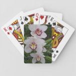 White Orchids Beautiful Tropical Flowers Playing Cards