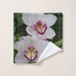 White Orchids Beautiful Tropical Flowers Wash Cloth