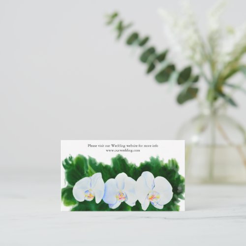 white orchids enclosure card