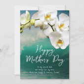 White Orchids Happy Mothers Day Card (Front)