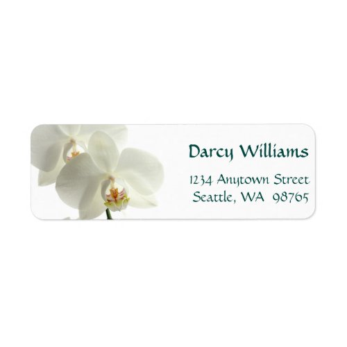White Orchids Label