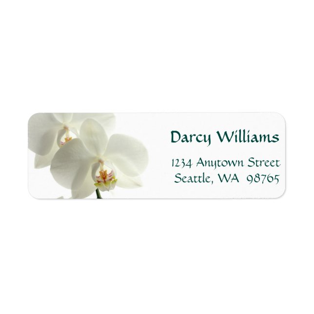 White Orchids Label (Front)