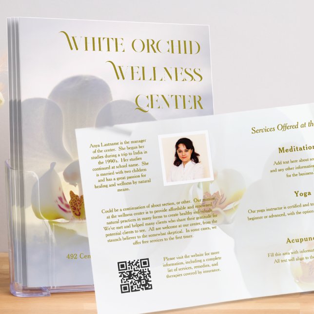 White Orchids Nature Theme Professional Wellness Brochure (Creator Uploaded)