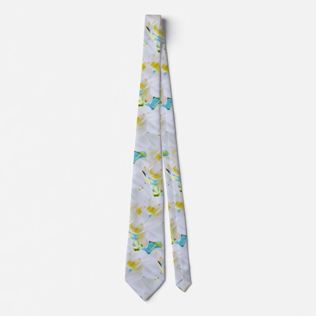 White Orchids Neck Tie (Front)