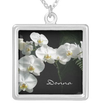 White Orchids Necklace by CarolsCamera at Zazzle