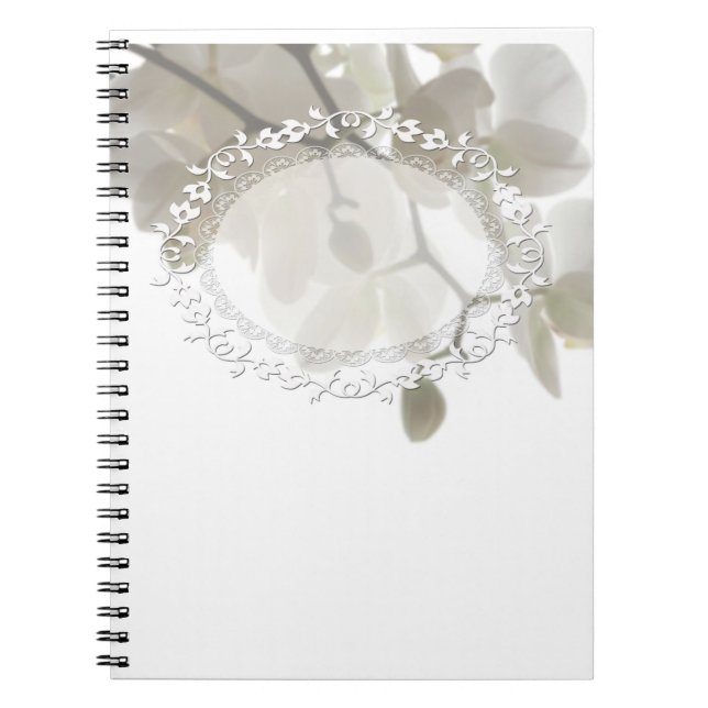 White orchids notebook (Front)