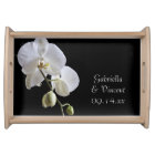 White Orchids on Black Wedding