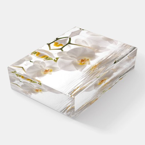 White Orchids Paperweight