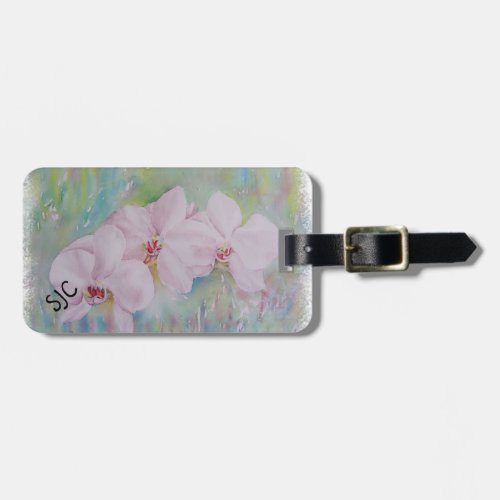 WHITE ORCHIDS PERSONALIZED LUGGAGE TAG