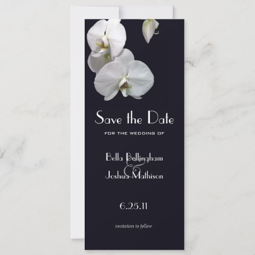White Orchids Save the Date Announcement