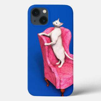 White oriental cat Case-Mate iPhone case