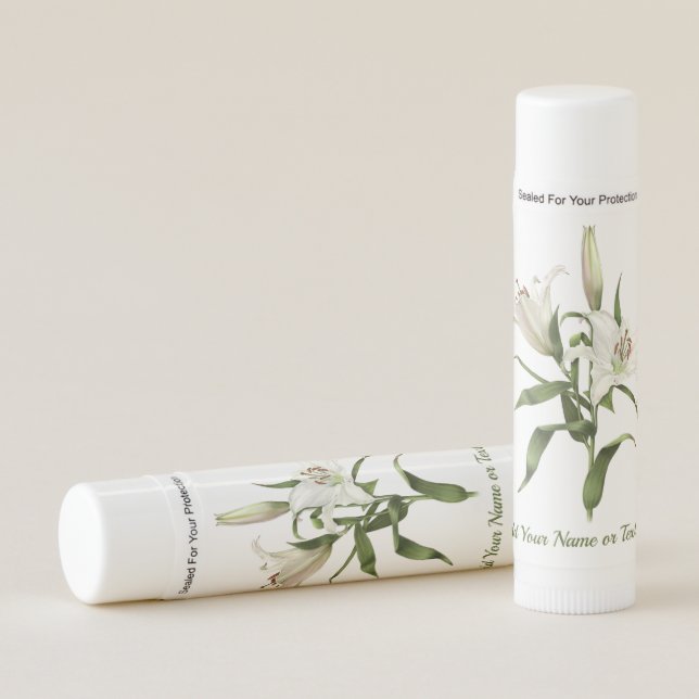 White Oriental Lily Lip Balm (Front)