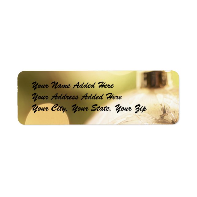 White Ornament Return Address Labels (Front)