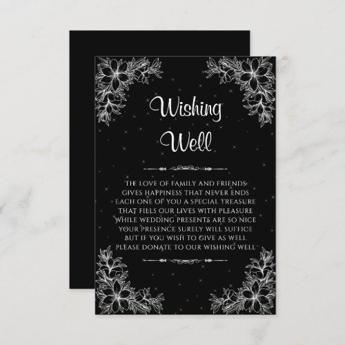 White Ornate Wedding Wishing Well Enclosure Card