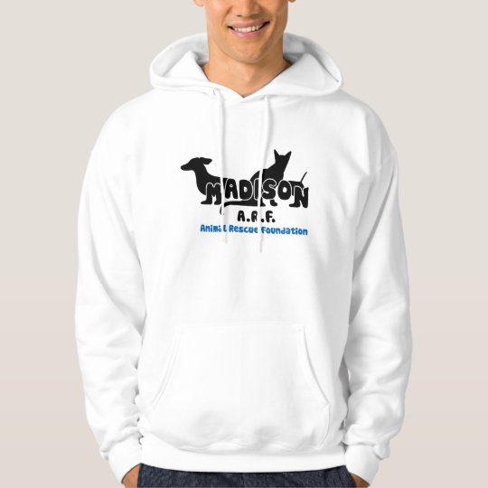 white outline logo hoodie