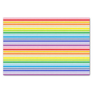 Vertical Outlined Pastel Rainbow Stripes Tissue Paper