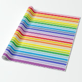 Vertical Outlined Pastel Rainbow Stripes Tissue Paper